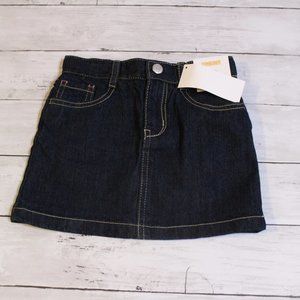 Gymboree Girl Denim Blue Jean Skirt Skort Size 4 4T Purrfectly Fabulous